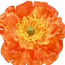 Article Coquelicots artificiels Fleurs d&#39;été Orange Ø7cm L78cm 3pcs