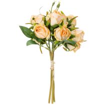 Article Bouquet de roses artificielles, décoration réaliste pour le salon, 31 cm, 3 pièces