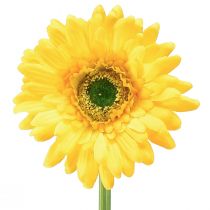 Article Fleurs artificielles Gerbera soleil jaune fleur de jardin 47cm