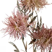 Centaurée artificielle fleurs artificielles automne 3 fleurs lilas 48cm