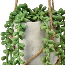 Article Plantes succulentes artificielles suspendues orpin serpent dans un pot en céramique 40cm