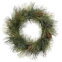 Article Couronne de branches de pin artificielles avec pommes de pin, 60 cm