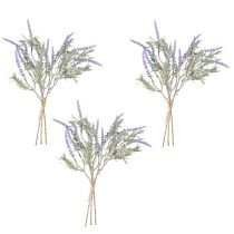 Article Lavande artificielle Plantes artificielles Violet 38cm 3 Bouquet 9pcs