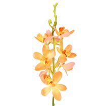 Article Branche d&#39;orchidée artificielle 8 fleurs orange L38cm 2pcs