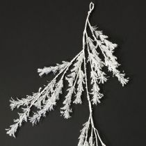 Article Branche artificielle décorative d&#39;hiver, décoration d&#39;hiver givrée blanche 124 cm