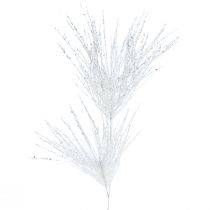 Article Branche de pin artificielle branche décorative paillettes blanches L80cm