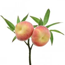 Branche de pêche artificielle 24cm déco pêche fruit artificiel