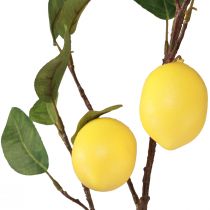 Article Branche de citron artificielle branche décorative avec 3 citrons jaunes 65cm