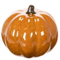 Article Citrouille décorative en céramique LED orange 10 cm pour Halloween
