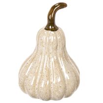 Article Décoration Citrouille en Céramique Beige 12 cm