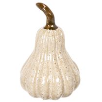 Article Décoration Citrouille en Céramique Beige 12 cm