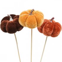 Article Bouchon de décoration déco citrouille orange, marron souple Ø6,5m 9 pcs