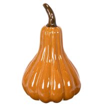 Article Citrouille décorative en céramique orange 26 cm
