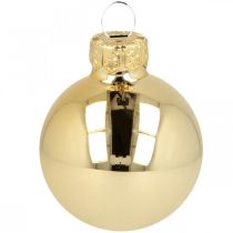 Boules de Noël en verre boule en verre doré mat/brillant Ø4cm 60 pièces