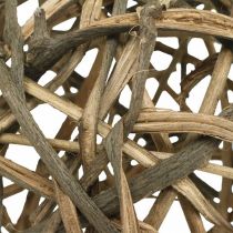 Boule déco bois de vigne naturel Ø15cm