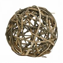 Boule déco bois de vigne naturel Ø25cm