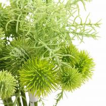 Article Boule de chardon en bouquet vert artificiel assorti 34cm 10pcs