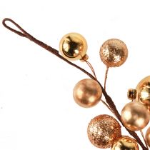 Article Guirlande décorative de Noël en boules dorées 160 cm