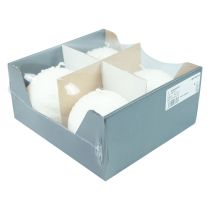 Article Bougies Boule Magique d'Hiver Effet Boule de Neige Blanche Ø10cm Lot de 4 pour Décoration Festive