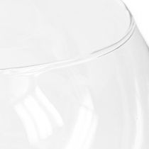 Article Vase boule en verre transparent, vase de table rond, vase à fleurs Ø15,5 cm H12,5 cm