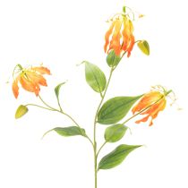 Article Kunstblume Gloriosa orange, 80 cm, 3 tiges en soie
