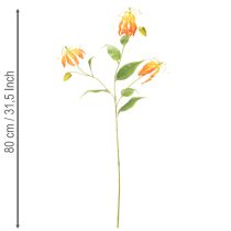 Article Kunstblume Gloriosa orange, 80 cm, 3 tiges en soie