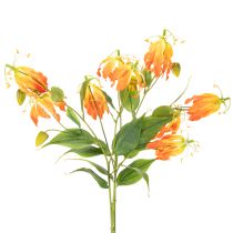 Article Kunstblume Gloriosa orange, 80 cm, 3 tiges en soie