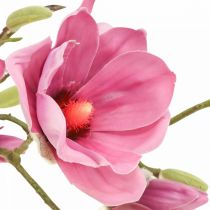 Branche de magnolia fleur artificielle, magnolia rose rose 92cm