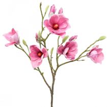 Branche de magnolia fleur artificielle, magnolia rose rose 92cm