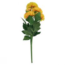 Article Fleurs artificielles dahlias décoratifs jaune orange artificiel 50cm