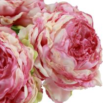 Article Fleurs Artificielles Décoration Pivoines Artificielles Rose Antique 27cm 7 pcs