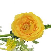 Article Fleurs artificielles cintre décoratif printemps été jaune blanc 150cm