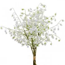 Fleurs artificielles, muguet artificiel décoration blanc 38cm 5pcs