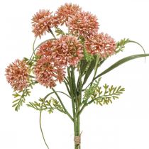 Article Fleurs artificielles rose allium décoration oignons ornementaux 34cm 3pcs en bouquet