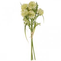 Article Fleurs artificielles allium blanc décoration oignons ornementaux 34cm 3pcs en bouquet