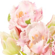 Article Bouquet de fleurs artificielles 5 tulipes perroquet Tulipes artificielles 40cm