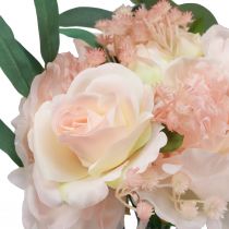 Article Bouquet de fleurs artificielles pivoines paeonia roses eucalyptus artificiel 32cm