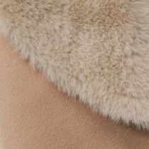 Article Tapis rond décoratif en fausse fourrure beige Ø38 cm