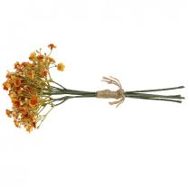 Article Gypsophile fleurs artificielles herbe de gypse orange L30cm 6 pièces en bouquet
