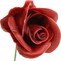 Roses Artificielles Bordeaux Wax Roses Déco Roses Wax Ø6cm 18pcs