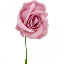 Article Roses artificielles rose wax roses déco roses wax Ø6cm 18p