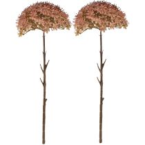 Article Branche artificielle décoration d'automne branche de fleur marron rouge 45cm 2 pièces