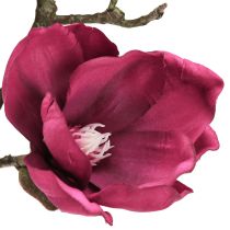 Article Branche de Magnolia Artificielle Fleurs Artificielles Bordeaux L100cm