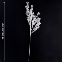 Article Branche artificielle décorative givrée, décoration d&#39;hiver blanche 78 cm, 2 pièces
