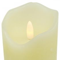 Bougie LED Véritable Cire Crème Pour Pile Avec Minuterie H13cm