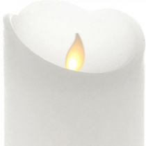 Bougie LED bougie pilier cire blanc chaud Ø7.5cm H12.5cm