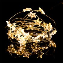 Article Fil lumineux LED étoiles Chaîne lumineuse LED 20pcs 2,3m blanc chaud 6pcs