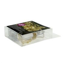 Article Guirlande lumineuse LED blanc chaud à l'intérieur pour batterie par 100