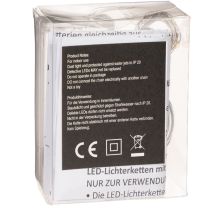 Article Luminaire guirlande LED à piles 10 LED blanc chaud 1m intérieur