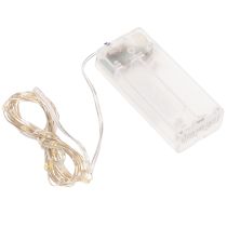 Article Lanterne lumineuse LED à piles, blanc chaud, 3 m, 30 LED, lot de 6